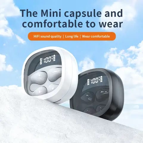 Clip-On Wireless Earbuds – Comfortable Bluetooth Headphones for Sports & Travel