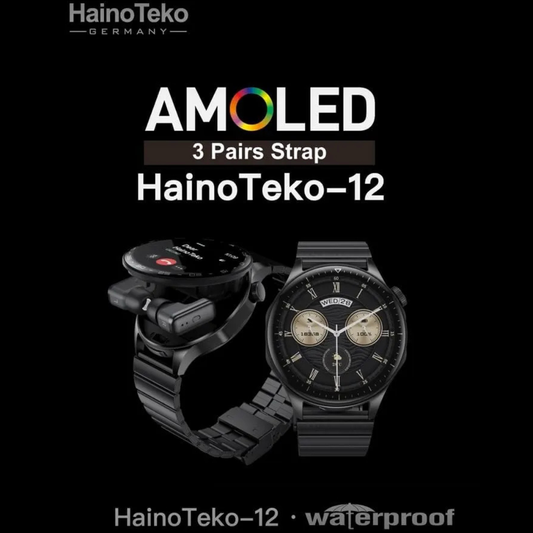 Haino Teko T12 Bluetooth Calling Smartwatch + Free Earbuds | Waterproof