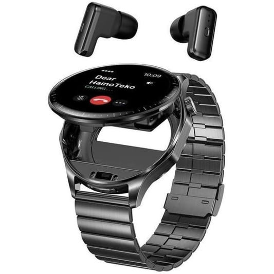 Haino Teko T12 Bluetooth Calling Smartwatch + Free Earbuds | Waterproof