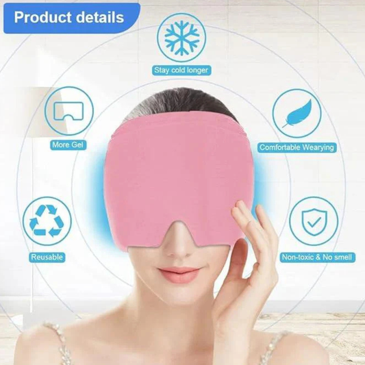 Migraine Relief Ice Cap | Hot & Cold Reusable Headache & Sinus Therapy Mask